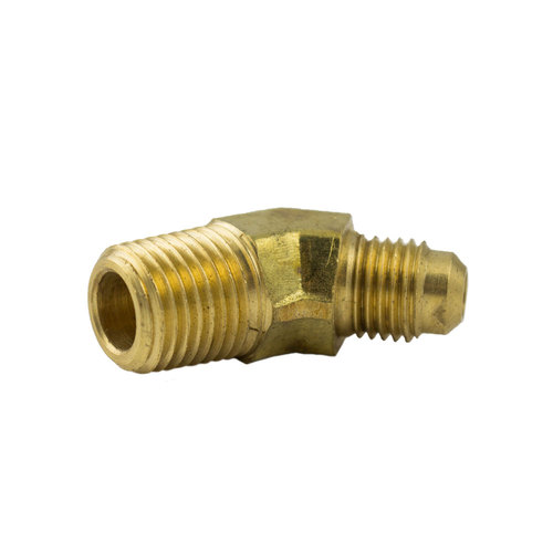 Brass SAE 45Degree Flare 45Degree Elbow Tube to Male Pipe 1/4