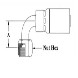 3/8 HOSE 5/8X18 SAE 45 SEAT 90 FE SWVL