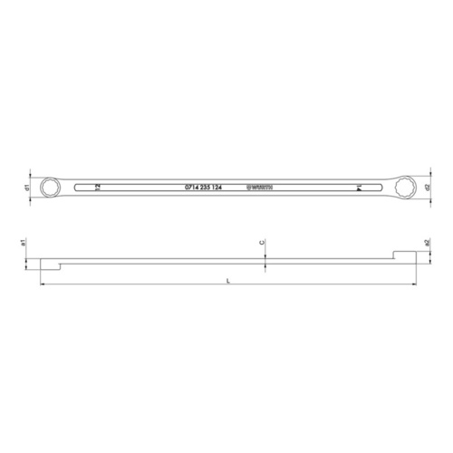 POWERDRIV® (12-Point) Double Box End Wrench (Extra Long) 12mm x 14mm