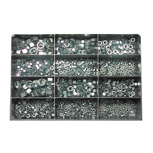Hex Nut USS/SAE Grade 5 Zinc Assortment 850 Pcs