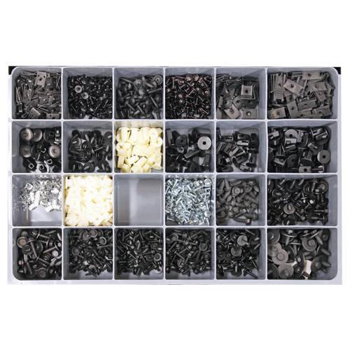 Screws-Spring U-Nuts Grommets Asst 1305pc