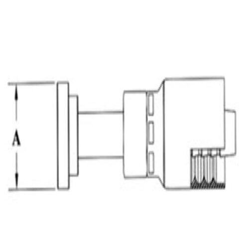 1-1/4 H X 1-1/4 CODE 61 SPLT FLANGE STRT