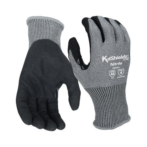 NSI KutShieldz ANSI Cut A4 Sandy Nitrile Coated Gloves - Large