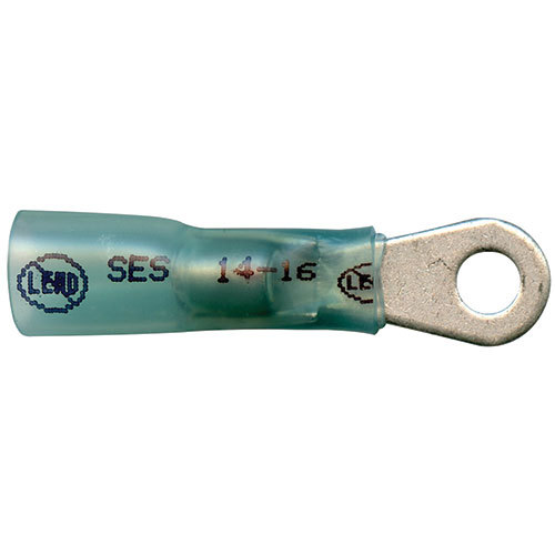 Supreme Solder/Seal #8 Stud Ring Connector - Blue - 16-14 AWG