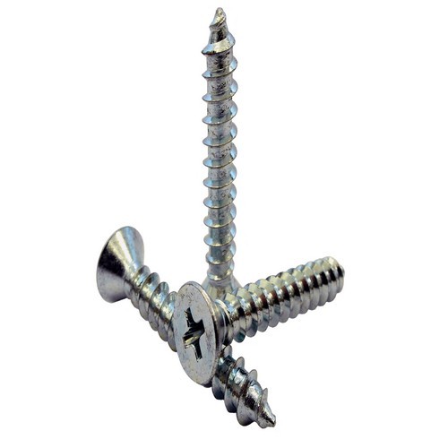 Phillips Flat Head Sheet Metal Screw Zinc #8X1