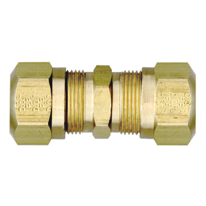 Brass DOT Air Brake Fitting - Nylon Tubing Union - 1/2 Inch Tube