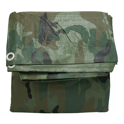 Dize# Weathermaster® 12 Feet x 20 Feet Camouflage Poly Tarp
