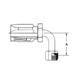 5/16 HOSE 5/8-18 SAE 45 FE SWVL 90