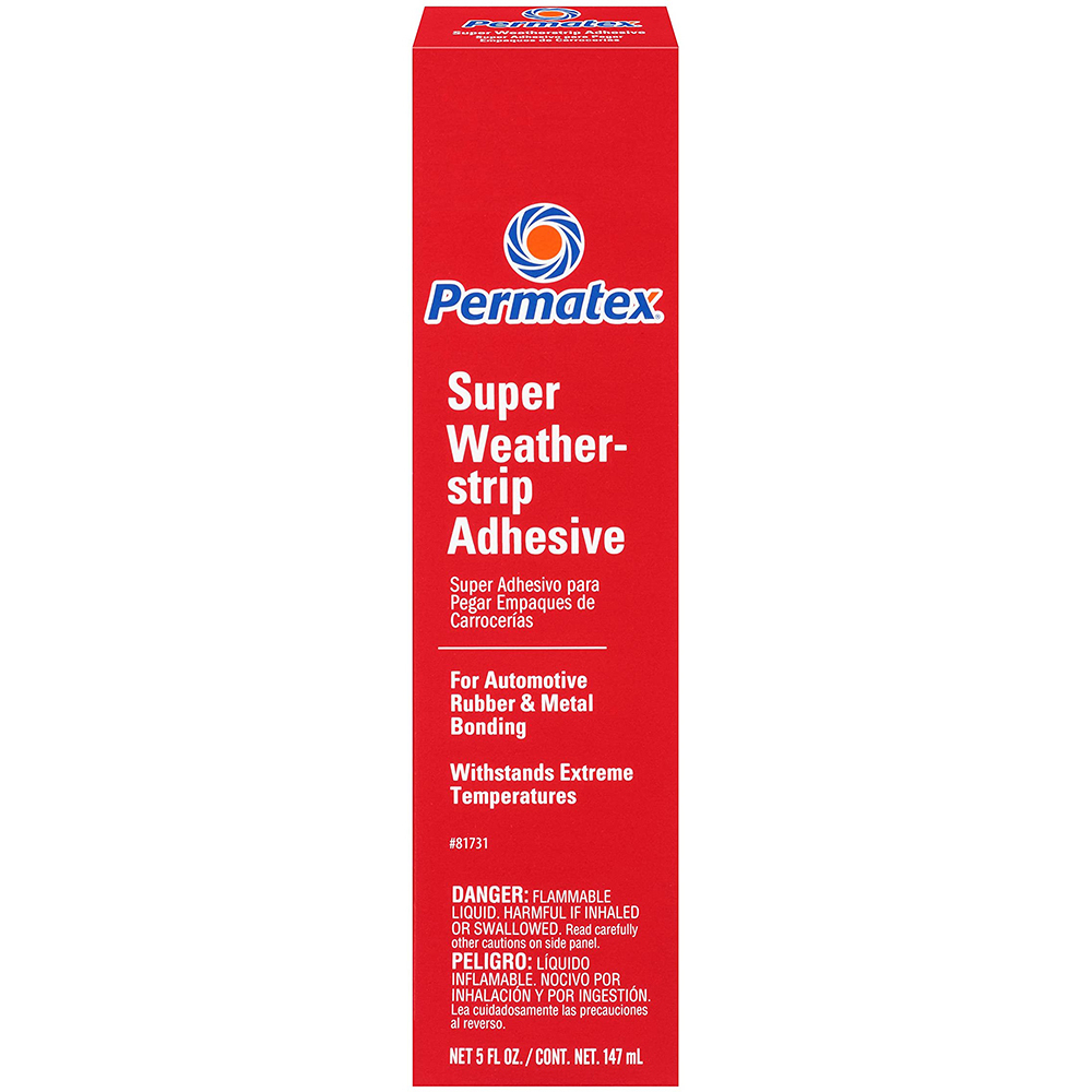 Permatex Weatherstrip Adhesive, 5 fl.oz. Rubber / Molding Glues