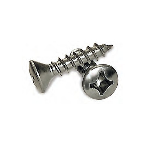 OVAL HEAD SCREWS #8 LENTH 1" PAC OF 25 18-8 STAINLESS 00793 PHILLIPS TAPPING
