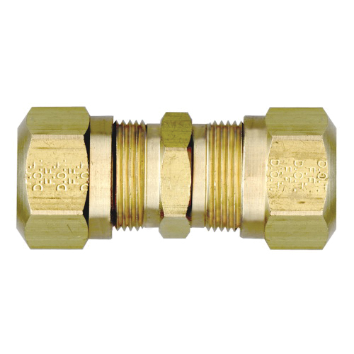 Brass DOT Air Brake - Fittings For SAE J844D - Nylon Tubing Union - 3/8 Inch Tube