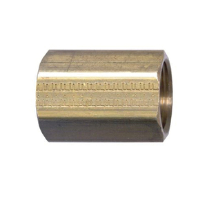 Brass SAE - 45-Degree Inverted Flare Union Coupling - Tube to Tube - Japanese Style 3/16 Inch Tube x M