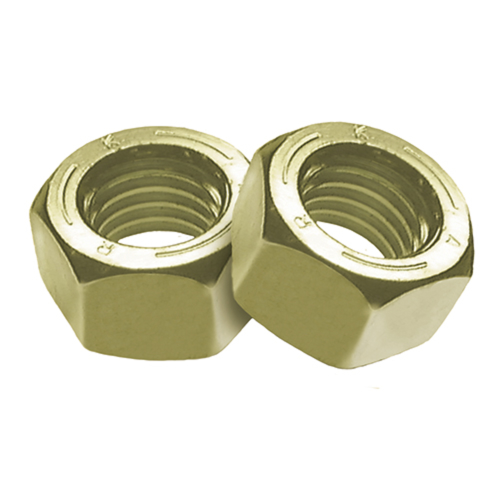 3/4-10 Grade 8 Hex Nuts (Zinc Yellow) - Heavy Duty Coarse Thread, Pick Your Quantity