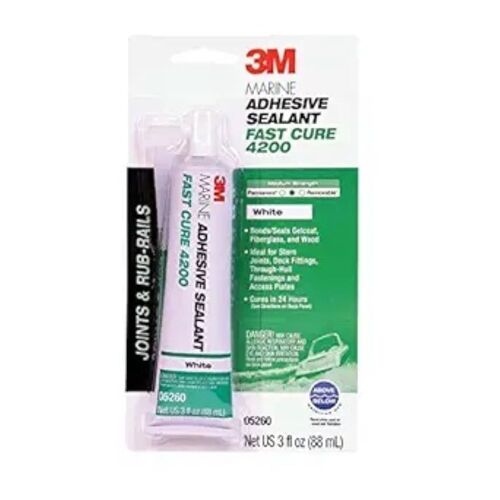 3M™ Marine Adhesive Sealant 4200FC, Fast Cure, White, 3 oz Tube, 6/Case