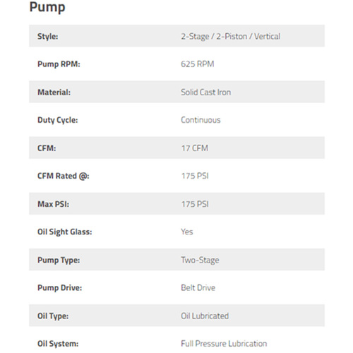 TSP-5 Air Compressor / 5 HP / 80-Gallon Vertical Tank