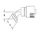 3/4 HOSE X 3/4 CODE 61 SPLT FLANGE 45
