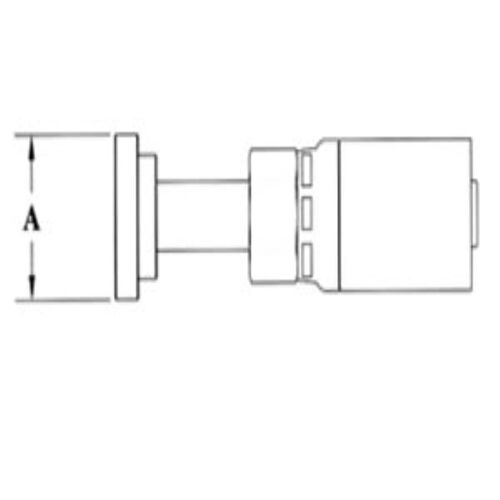 3/4 HOSE X 3/4 CODE 61 SPL FLANGE STRT