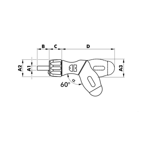 ZEBRA Pistol Grip Ratchet Screwdriver with 6 Bit Magazine (Bits Not Included)