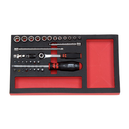 そーほ」 ZEBRA 1/4 Inch Multi-Socket Assortment- 33 Pieces with Foam Insert