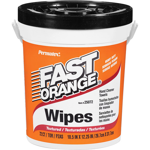 PERMATEX FAST ORANGE WIPES 72 CT