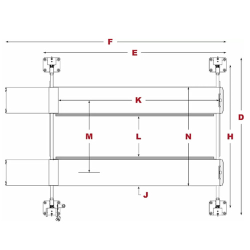 HD-9ST / 9,000lb Capacity 4 Post Lift / Narrow Width