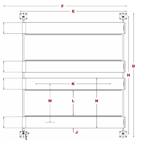 Hd-9SW / 9,000lb Capacity 4 Post Dual Platfrom Lift - Wide Base -Extended Length