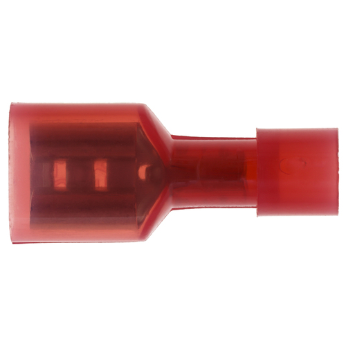 Red Female Spade Connector Fully-Insulated 1/4
