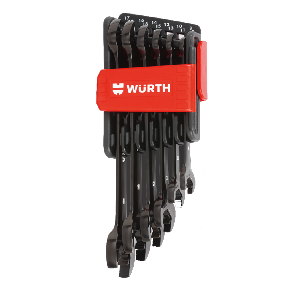 Black Edition Double Open-End Ratchet Wrench Set - 6 Piece | Wurth USA