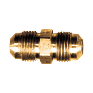 Brass SAE 45-Degree Flare Union Coupling - Tube to Tube - 3/4 Inch Tube