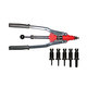 LONG ARM RVT NUT GUN W/STND MANDRLS