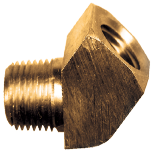 Brass Pipe - Fittings Extruded 45-Degree Street Elbow - 1/4 Inch Female Pipe Thread (FPT) x 1/4 Inch Male Pipe Thread (MPT)