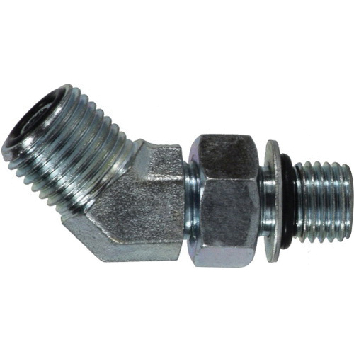 9/16-18X7/16-20 (3/8 OD) O Ring Face Seal to O Ring Elbow 45