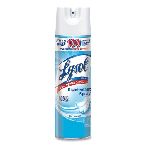 Disinfectant Spray, Crisp Linen Scent, 19 oz Aerosol Spray