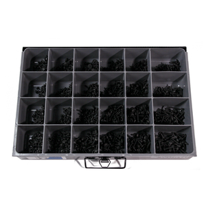 Screws SEMS, Self-Tapping, Black Washer Head Assortment 1190 Pieces