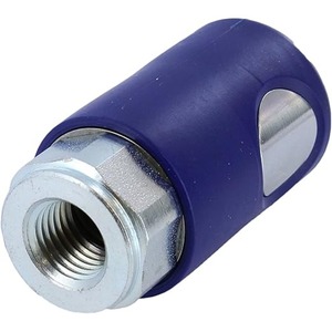 Blue Push Button 1/4 Female Air Coupler Industrial