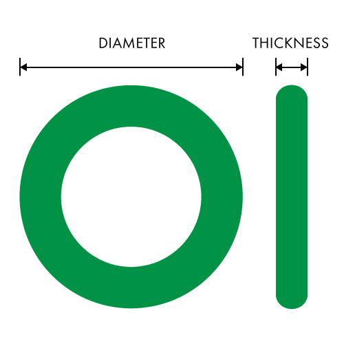 Green GM A6/DA6/HR6/V5 Valve O-Ring