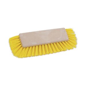 Dual-Surface Scrub Brush, Yellow Polypropylene Bristles, 10" Brush, Plastic Handle- Use With Art 1915502800