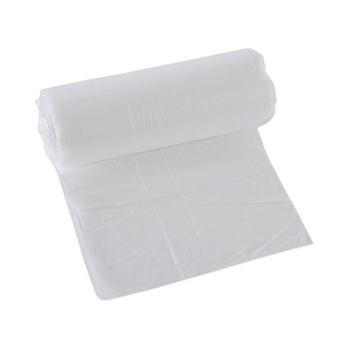 HighDensity Can Liners, 16 gal, 6 microns, 24" x 33", Natural, 50 Bags/Roll, 20 Rolls/Carton