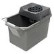 Rcp6194Stl Rubbermaid Commercial Prod. Pail/Strainer Combination, 15 Qt, Steel Gray