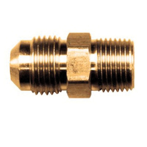 Brass SAE - 45-Degree Flare Union Coupling -Tube to Male Pipe - 1/2 Inch Tube x 1/4 Inch Male Pipe Thread (MPT)