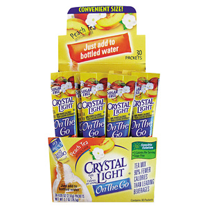 Crystal Light Flavored Drink Mix, Peach Tea, 30 .09oz Packets/Box