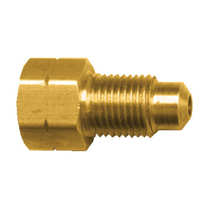 Brass SAE - 45-Degree Inverted Flare Adapter - Tube to Tube - European Style - 3/16 Inch Tube x M10 Thread