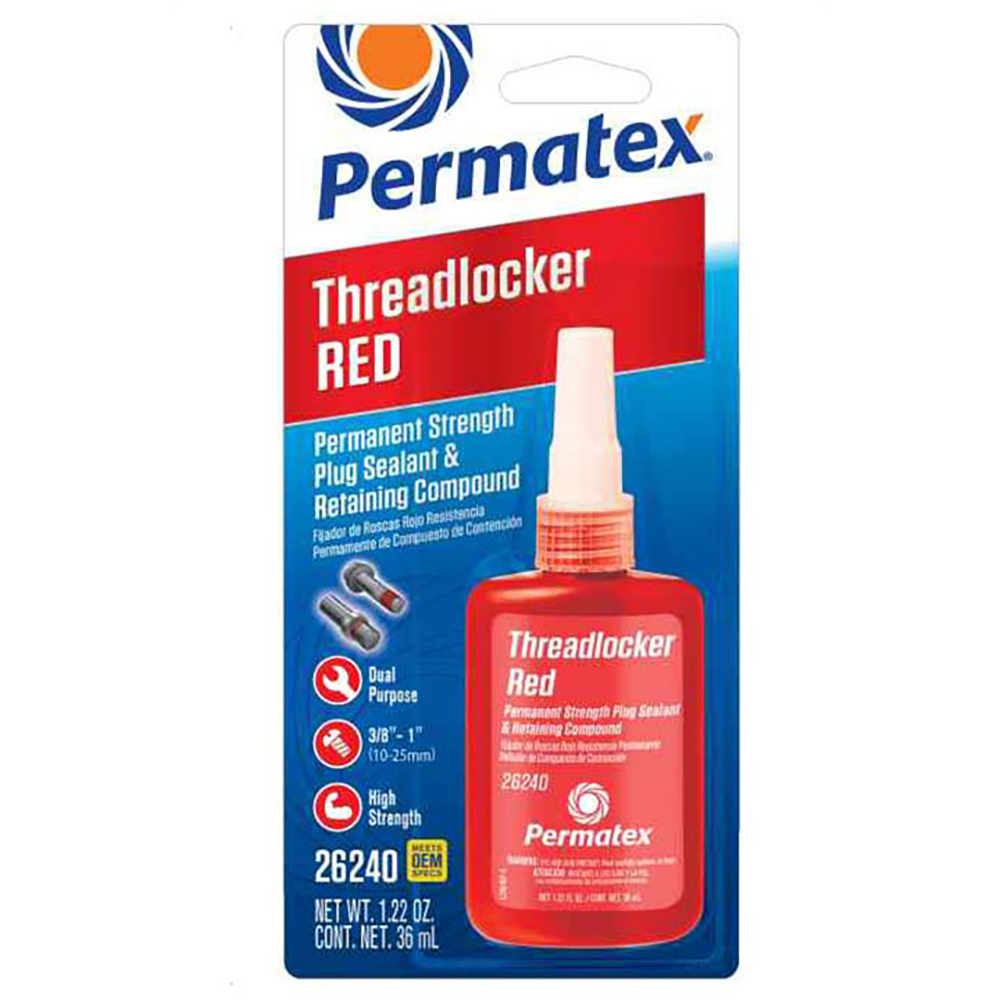 Permatex Strength Red & Cup/Core Plug Sealant Retaining