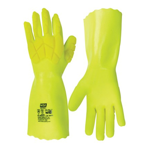 NSI Hi Vis Yellow Chemical/Impact Cut Protection Gloves, 2XLarge
