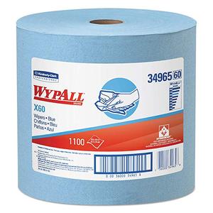 Kimberly Clark WypAll* X60 Blue Jumbo Roll Medium Duty Wipers 1100 Roll