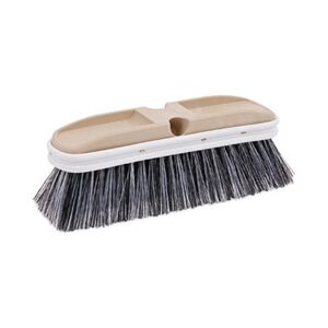 Polystyrene Vehicle Brush with Vinyl Bumper, Black/White Polystyrene Bristles, 10" Brush- Use With A