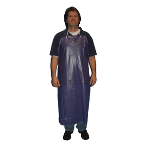 NSI ActivGARD® 6 mil 35" x 55" Blue Vinyl Sewn Edge Apron, Dozen