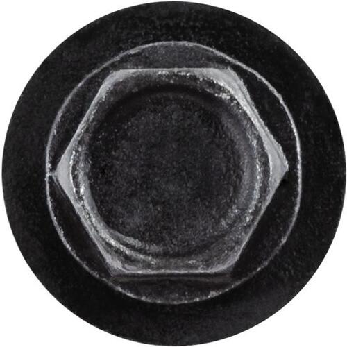 M4.2 - 1.41 X 25MM Indented HEX Flange Head SEMSTapping Screw Black Zinc GM