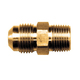 Brass SAE - 45-Degree Flare Union Coupling -Tube to Male Pipe - 1/4 Inch Tube x 1/4 Inch Male Pipe Thread (MPT)