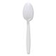 Heavyweight Polypropylene Cutlery, Teaspoon, White, 1000/Carton